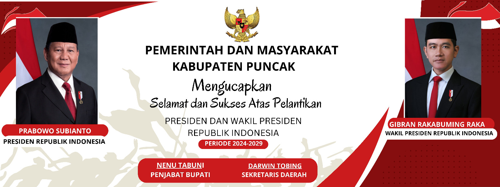 Selamat Dan Sukses Atas Pelantikan Presiden dan Wakil Presiden  Republik Indonesia